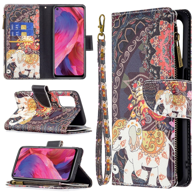 Colored Drawing Pattern Zipper Horizontal Flip Leather Case with Holder & Card Slots & Wallet, For OPPO A74 4G/F19 4G, For OPPO A74 5G/A93 5G/A54 5G, For OPPO A94/Reno5 F/F19 Pro