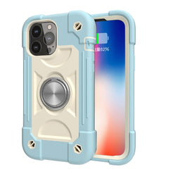 Shockproof Silicone + PC Protective Case with Dual-Ring Holder, For iPhone 13 mini, For iPhone 13, For iPhone 13 Pro