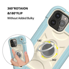 Shockproof Silicone + PC Protective Case with Dual-Ring Holder, For iPhone 13 mini, For iPhone 13, For iPhone 13 Pro