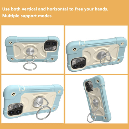 Shockproof Silicone + PC Protective Case with Dual-Ring Holder, For iPhone 13 mini, For iPhone 13
