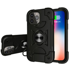 Shockproof Silicone + PC Protective Case with Dual-Ring Holder, For iPhone 13 mini, For iPhone 13, For iPhone 13 Pro