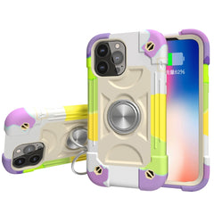 Shockproof Silicone + PC Protective Case with Dual-Ring Holder, For iPhone 13 mini, For iPhone 13, For iPhone 13 Pro