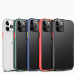 Skin Feel Frosted PC + TPU Shockproof Case with Color Button, For iPhone 12 mini, For iPhone 12 / 12 Pro, For iPhone 12 Pro Max
