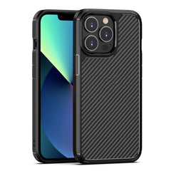 Pioneer Carbon Fiber Texture Shockproof TPU + PC Case, For iPhone 13 mini, For iPhone 13, For iPhone 13 Pro, For iPhone 13 Pro Max