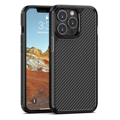 Pioneer Carbon Fiber Texture Shockproof TPU + PC Case, For iPhone 13 mini, For iPhone 13, For iPhone 13 Pro, For iPhone 13 Pro Max