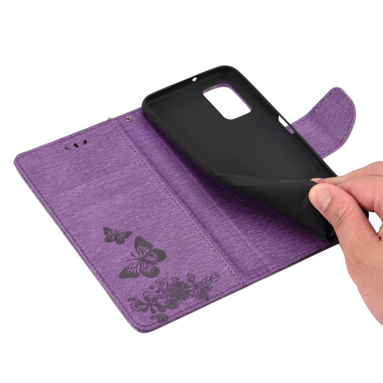 Horizontale Klapphülle aus Leder mit geprägtem Blumen- und Schmetterlingsmuster im Vintage-Stil, mit Kartenfach, Halter, Geldbörse und Trageband, für Samsung Galaxy A03s 164 mm, für iPhone 13 mini, für iPhone 13, für iPhone 13 Pro