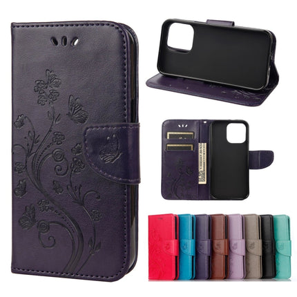 Butterfly Flower Pattern Horizontal Flip Leather Case with Holder & Card Slots & Wallet, For iPhone 13 Pro, For iPhone 13 Pro Max