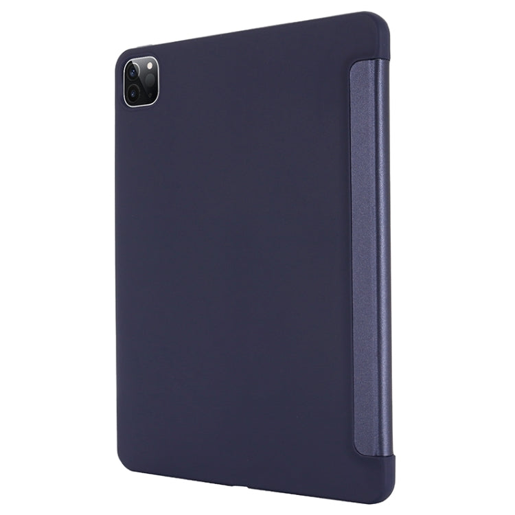 TPU-Horizontal-Flip-Ledertasche mit dreifach klappbarem Halter, für iPad Pro 12.9 2022/2021/2020/2018