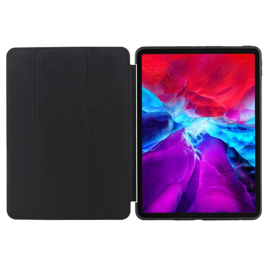 TPU-Horizontal-Flip-Ledertasche mit dreifach klappbarem Halter, für iPad Pro 12.9 2022/2021/2020/2018