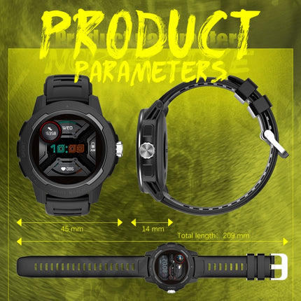 NORTH EDGE Mars 2 1.4 inch Full Touch Screen Outdoor Sports Bluetooth Smart Watch, Support Heart Rate / Sleep / Blood Pressure / Blood Oxygen Monitoring & Remote Control Camera & 7 Sports Modes