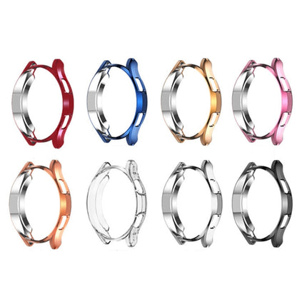 Electroplating Hollow Half-pack TPU Protective Case, For Samsung Galaxy Watch4 Classic 42mm, For Samsung Galaxy Watch4 Classic 46mm