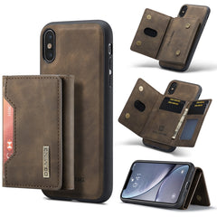 DG.MING M2 Series 3-Fold Multi Card Bag + Magnetic Back Cover Shockproof Case with Wallet & Holder Function, For iPhone X, For iPhone XS, For iPhone XS Max