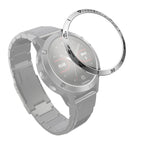 For Garmin Fenix 5 / Silver Ring Black Letter