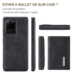 DG.MING M2 Series 3-Fold Multi Card Bag Back Cover Shockproof Case with Wallet & Holder Function, For Samsung Galaxy S20 Ultra, For Samsung Galaxy S20+
