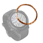 For Garmin Fenix 6s/ 6s Pro/6s Sapphire / Rose Gold Ring Black Letter