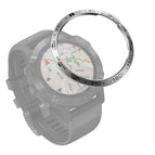For Garmin Fenix 6X/6X Pro/6X Sapphire / Silver Ring Black Letter