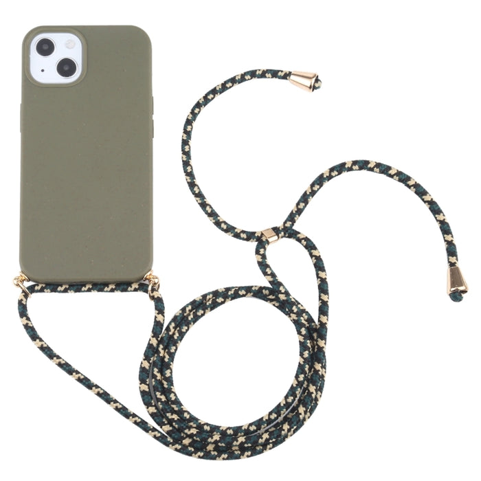 Weizenstrohmaterial + stoßfestes TPU-Gehäuse mit Umhängeband, für iPhone 13 Mini, für iPhone 13, für iPhone 13 Pro, für iPhone 13 Pro Max