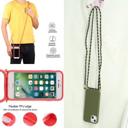 Estuche a prueba de golpes de material de paja de trigo + TPU con cordón para el cuello, para iPhone 13 mini, para iPhone 13, para iPhone 13 Pro, para iPhone 13 Pro Max