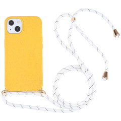 Wheat Straw Material + TPU Shockproof Case with Neck Lanyard, For iPhone 13 mini, For iPhone 13, For iPhone 13 Pro, For iPhone 13 Pro Max