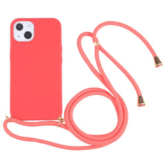 Wheat Straw Material + TPU Shockproof Case with Neck Lanyard, For iPhone 13 mini, For iPhone 13, For iPhone 13 Pro, For iPhone 13 Pro Max