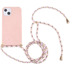 Wheat Straw Material + TPU Shockproof Case with Neck Lanyard, For iPhone 13 mini, For iPhone 13, For iPhone 13 Pro, For iPhone 13 Pro Max