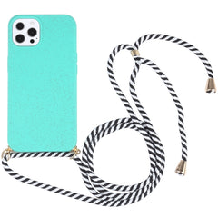 Wheat Straw Material + TPU Shockproof Case with Neck Lanyard, For iPhone 13 mini, For iPhone 13, For iPhone 13 Pro, For iPhone 13 Pro Max