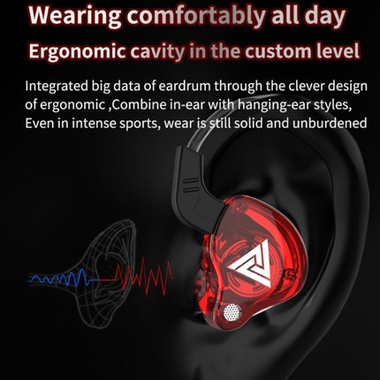 QKZ AK6 3,5 mm In-Ear-Sportkopfhörer mit kabelgebundenem Subwoofer, Kabellänge: ca. 1,2 m, 1 Stück, 1 Paar