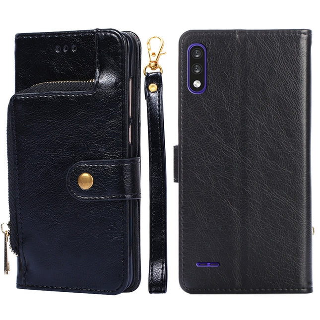 Zipper Bag PU + TPU Horizontal Flip Leather Case with Holder & Card Slot & Wallet & Lanyard