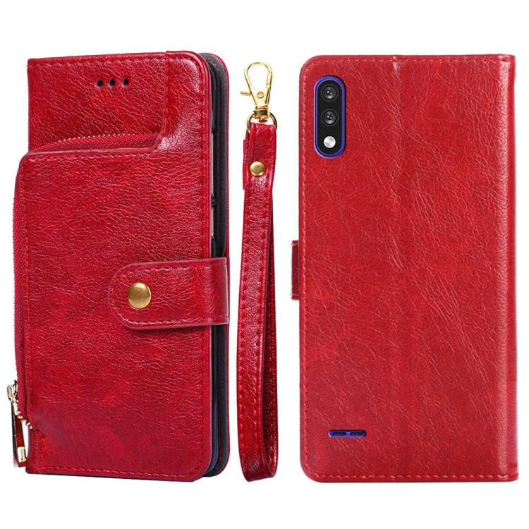 Zipper Bag PU + TPU Horizontal Flip Leather Case with Holder & Card Slot & Wallet & Lanyard, For LG K22, For OnePlus 9, For OnePlus 9 Pro, For OnePlus Nord CE 5G, For OnePlus 9R