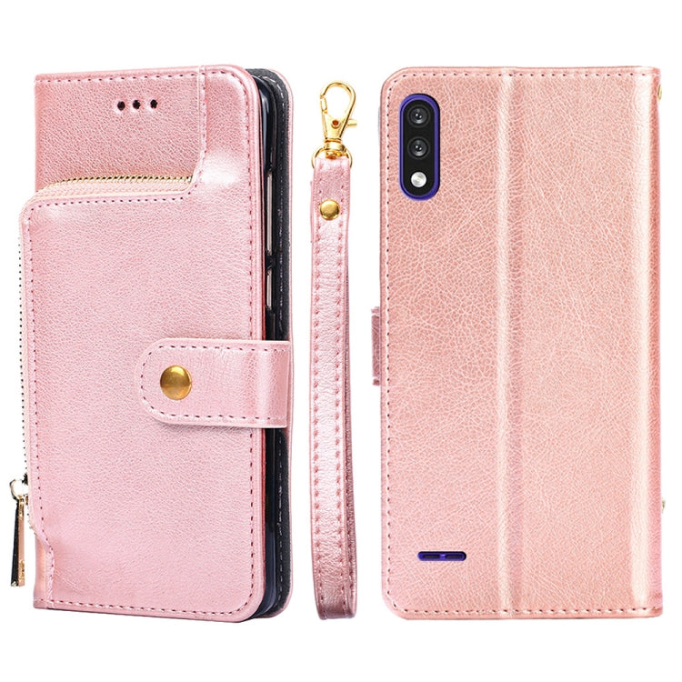 Zipper Bag PU + TPU Horizontal Flip Leather Case with Holder & Card Slot & Wallet & Lanyard, For LG K22, For OnePlus 9, For OnePlus 9 Pro, For OnePlus Nord CE 5G, For OnePlus 9R