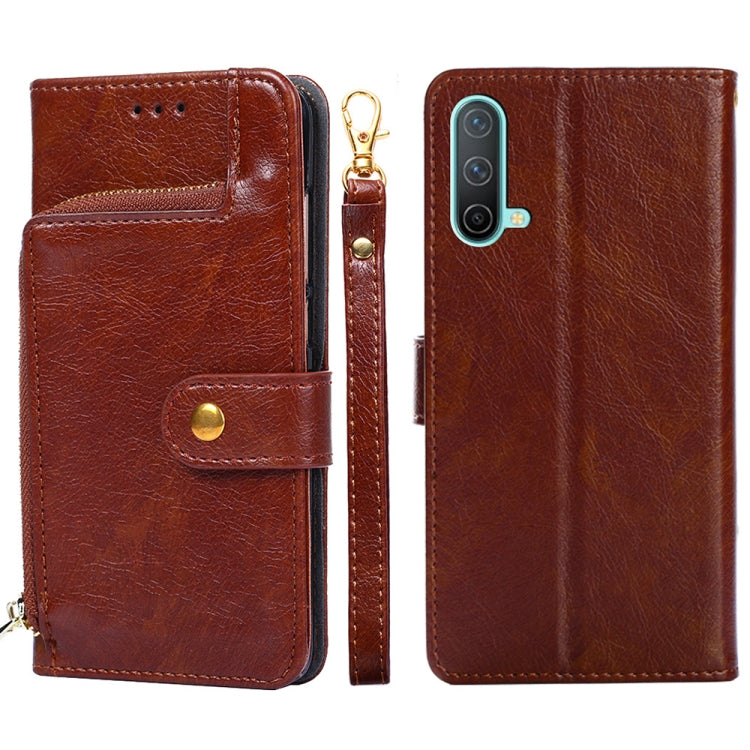 Zipper Bag PU + TPU Horizontal Flip Leather Case with Holder & Card Slot & Wallet & Lanyard, For LG K22, For OnePlus 9, For OnePlus 9 Pro, For OnePlus Nord CE 5G, For OnePlus 9R