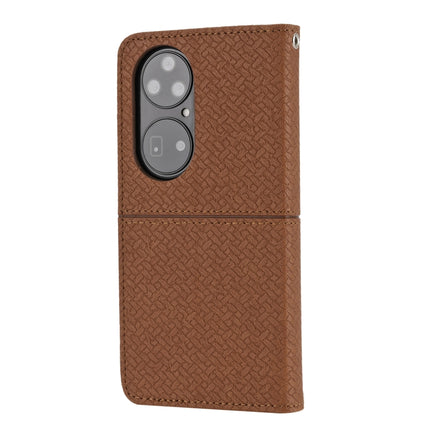 Woven Texture Stitching Magnetic Horizontal Flip PU Leather Case with Holder & Card Slots & Wallet & Lanyard, For Huawei P50, For Huawei P50 Pro, For Honor 50, For Honor 50 Pro