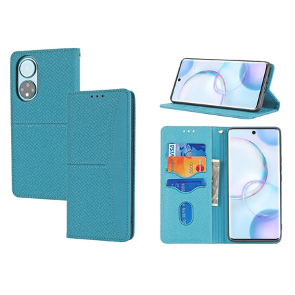 Woven Texture Stitching Magnetic Horizontal Flip PU Leather Case with Holder & Card Slots & Wallet & Lanyard, For Huawei P50, For Huawei P50 Pro, For Honor 50, For Honor 50 Pro