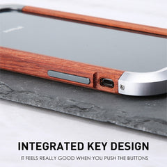 R-JUST Shockproof Iron + Wood Bumper Protective Case, For iPhone 13 mini, For iPhone 13, For iPhone 13 Pro, For iPhone 13 Pro Max