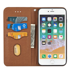 Woven Texture Stitching Magnetic Horizontal Flip PU Leather Case with Holder & Card Slots & Wallet & Lanyard, For iPhone 8 Plus / 7 Plus, For iPhone 11, For iPhone 11 Pro, For iPhone 11 Pro Max, For iPhone 12 / 12 Pro