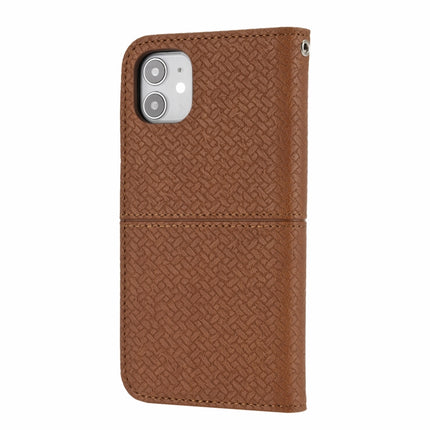 Funda de piel sintética con tapa horizontal magnética con costuras de textura tejida, soporte, ranuras para tarjetas, billetera y cordón, para iPhone 12 Pro Max, para iPhone 13 mini, para iPhone 13, para iPhone 13 Pro, para iPhone 13 Pro Max