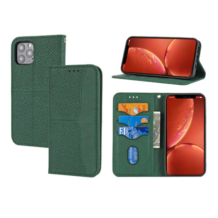 Funda de piel sintética con tapa horizontal magnética con costuras de textura tejida, soporte, ranuras para tarjetas, billetera y cordón, para iPhone SE 2022/SE 2020/8/7, iPhone XR, iPhone X/XS, iPhone XS Max