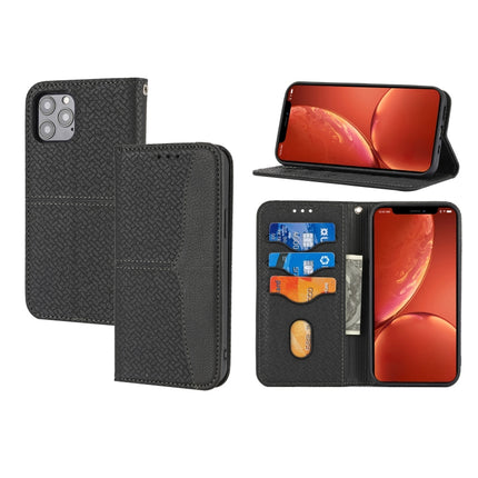 Funda de piel sintética con tapa horizontal magnética con costuras de textura tejida, soporte, ranuras para tarjetas, billetera y cordón, para iPhone SE 2022/SE 2020/8/7, iPhone XR, iPhone X/XS, iPhone XS Max