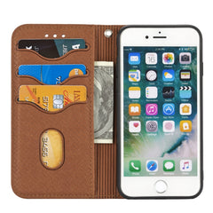 Woven Texture Stitching Magnetic Horizontal Flip PU Leather Case with Holder & Card Slots & Wallet & Lanyard, For iPhone SE 2022 / SE 2020 / 8 / 7, For iPhone XR, For iPhone X / XS, For iPhone XS Max