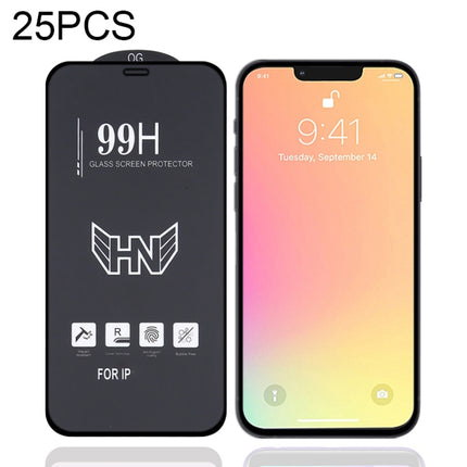 For iPhone 17e / 16e / 13 / 13 Pro 25pcs High Aluminum Large Arc Full Screen Tempered Glass Film, For iPhone 13 mini (25 PCS), For iPhone 17e / 16e / 13 / 13 Pro  (25pcs), For iPhone 13 Pro Max (25pcs)