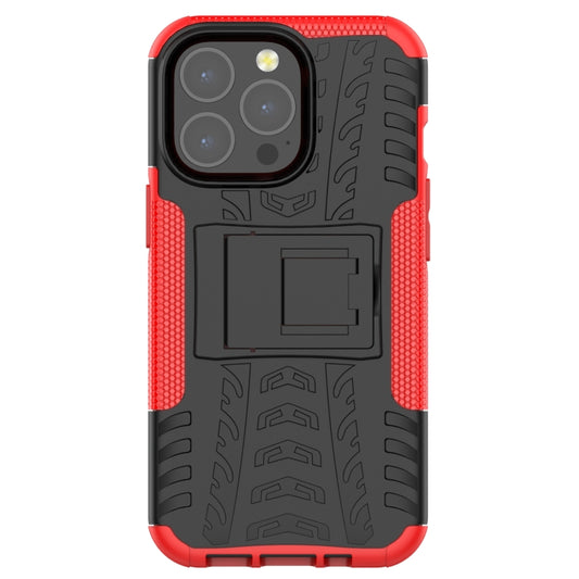 Tire Texture Shockproof TPU+PC Protective Case with Holder, For iPhone 13 mini, For iPhone 13, For iPhone 13 Pro, For iPhone 13 Pro Max