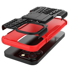 Funda protectora de TPU+PC a prueba de golpes con textura de neumático y soporte, para iPhone 13 mini, para iPhone 13, para iPhone 13 Pro, para iPhone 13 Pro Max