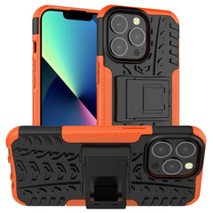 Funda protectora de TPU+PC a prueba de golpes con textura de neumático y soporte, para iPhone 13 mini, para iPhone 13, para iPhone 13 Pro, para iPhone 13 Pro Max