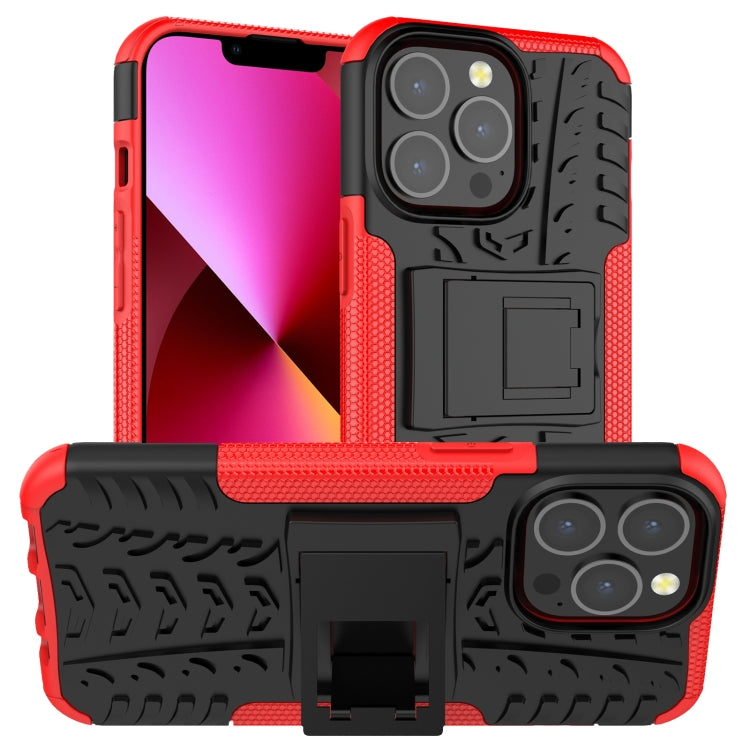 Stoßfeste TPU+PC-Schutzhülle mit Reifenstruktur und Halterung, für iPhone 13 mini, für iPhone 13, für iPhone 13 Pro, für iPhone 13 Pro Max