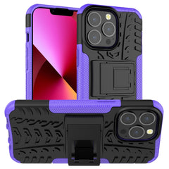 Funda protectora de TPU+PC a prueba de golpes con textura de neumático y soporte, para iPhone 13 mini, para iPhone 13, para iPhone 13 Pro, para iPhone 13 Pro Max