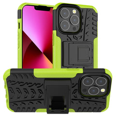 Funda protectora de TPU+PC a prueba de golpes con textura de neumático y soporte, para iPhone 13 mini, para iPhone 13, para iPhone 13 Pro, para iPhone 13 Pro Max