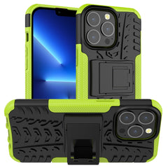 Funda protectora de TPU+PC a prueba de golpes con textura de neumático y soporte, para iPhone 13 mini, para iPhone 13, para iPhone 13 Pro, para iPhone 13 Pro Max