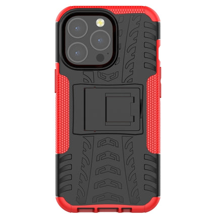 Tire Texture Shockproof TPU+PC Protective Case with Holder, For iPhone 13 Pro Max