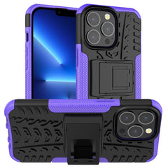 Funda protectora de TPU+PC a prueba de golpes con textura de neumático y soporte, para iPhone 13 mini, para iPhone 13, para iPhone 13 Pro, para iPhone 13 Pro Max