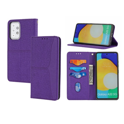 Woven Texture Stitching Magnetic Horizontal Flip PU Leather Case with Holder & Card Slots & Wallet & Lanyard, For Samsung Galaxy A52 4G / 5G, For Samsung Galaxy S20 FE, For Samsung Galaxy A02s 164mm, For Samsung Galaxy A02s 166mm